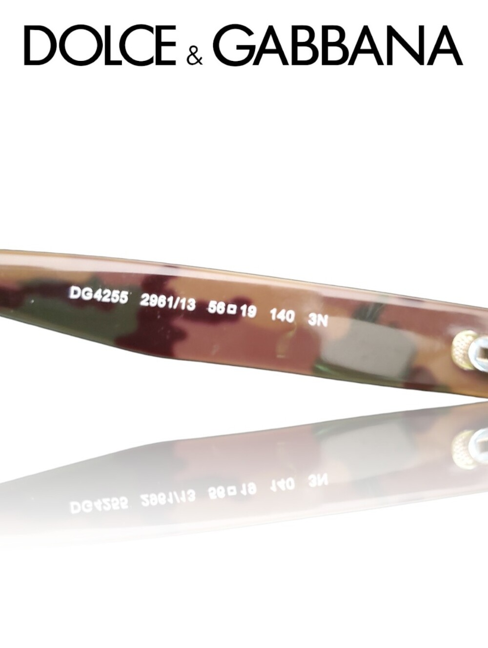 Dolce & Gabbana 4255 Havana Tortoise Sunglasses Gray Lenses Lime Green Trim - Picture 7 of 12